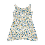 Blue and Yellow Ditsy Floral Skater Dress