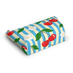 Cherry Blossom Stripe Accessory Pouch | T-Bottom Cosmetic Bag