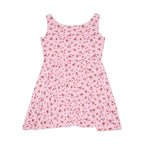 Pink Tiny Rose Floral Skater Dress