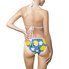 Blue Lemon Floral Tropical Bikini Swimsuit