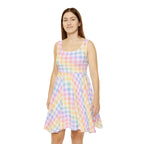 Pastel Gingham Skater Dress