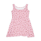 Pink Tiny Rose Floral Skater Dress